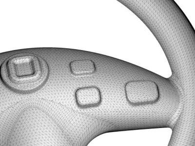Car Steering Wheel 3D print model