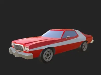 STRIPED TOMATO REPLICA Low-poly 3D model