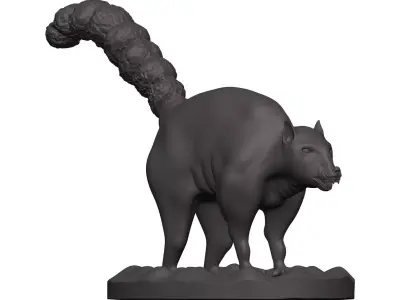 Lemur squirrel figurine 3D model