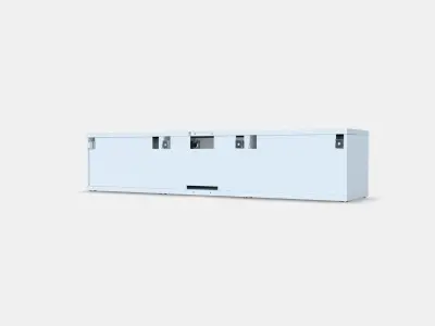 BESTA TV bench with doors 18 Low-poly 3D model