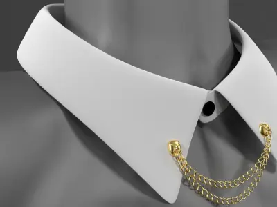 Collar accessory w chain 3D model