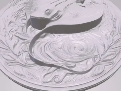 Stingray 6 basrelief for 3D printing 3D print model