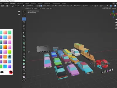 Low Poly Cars pack Free low-poly 3D model