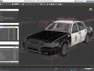 Generic Police Car LVMPD Simple Interior 3D model