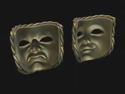 Theater Masks 3D print model