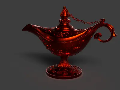 Chinese red magic lamp   Low-poly 3D model purchase