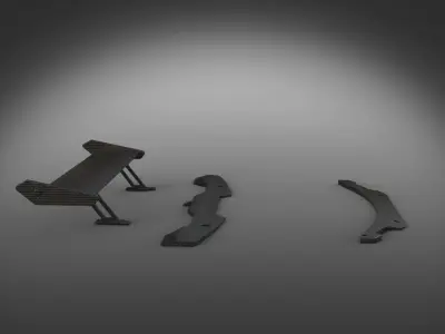 Bodykit moto car spoiler tuning 3D model