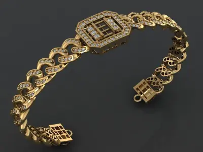 cuban jewlery full  set  3D print model