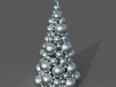 ChristmasTreeDecor christmas tree made of balls 3D model