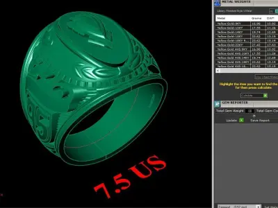 Luxury Men Rings Designs 6MR086 3D print model