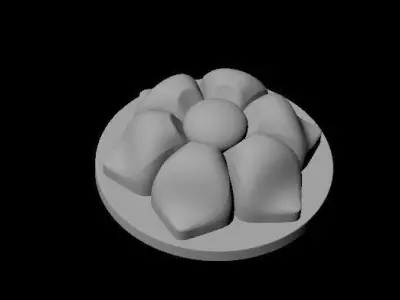 Central decor ornament for furniture 3D model 57
