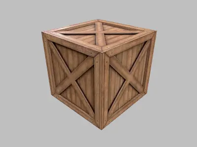 Wooden Crates Low-poly 3D model