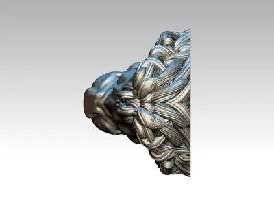 African Head Bust Detailed Lion Angry Roar 3D print model