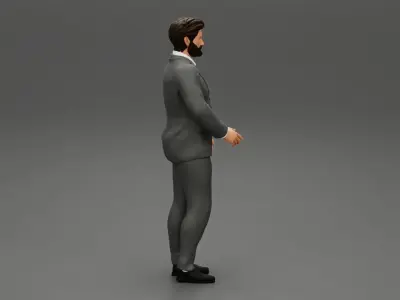 Man in Stylish and Affordable Wedding Suit 3D print model