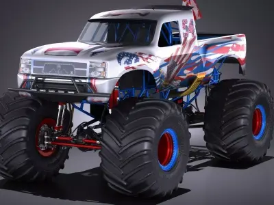 Generic Monster Truck 3D model