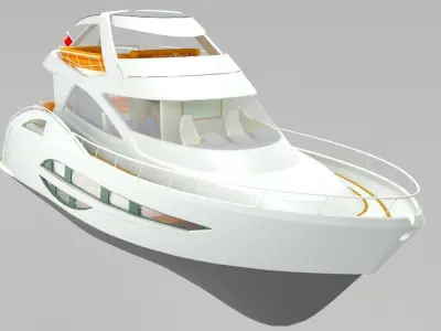 Motoryacht luxury yacht 3D model