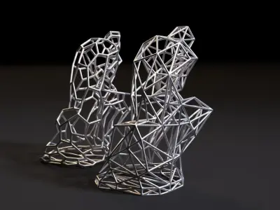 Thinker voronoi 3D print model