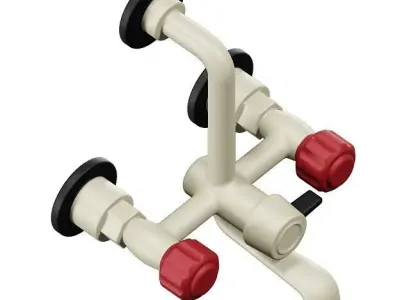 PVC Shower Tap 3D model