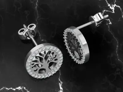 Jewelry Earring 3D print model 19