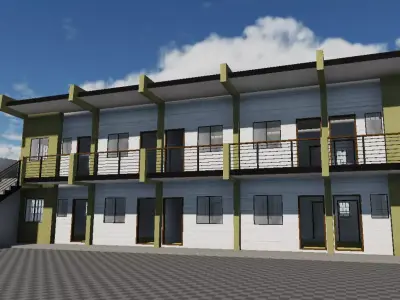 Game-Ready Studio Apartment Complex Low-poly 3D model