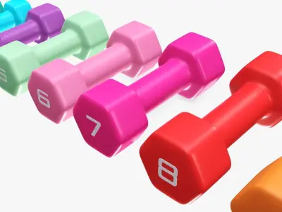 Dumbbells hexagonal 3D model