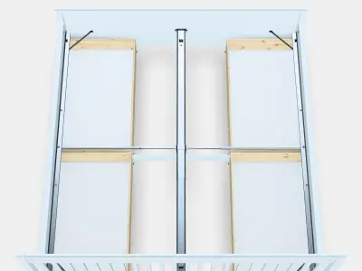 IDANAS Bed frame with storage Low-poly 3D model