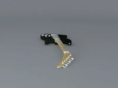 Strat style guitar Free 3D model