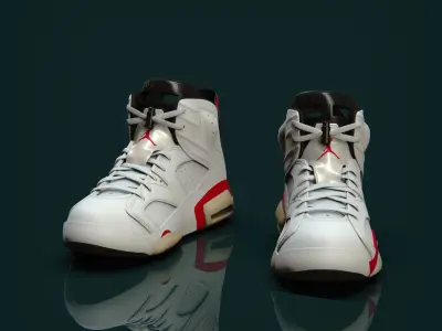 10-Sneakers air jordan retro 3D model