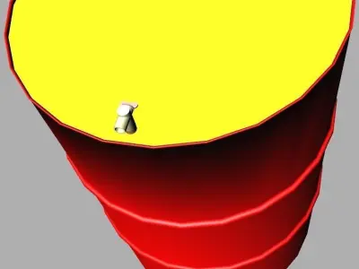 oil drum motor oil Free 3D model