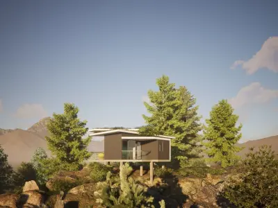 056Modernhouse1f57m2 3D model