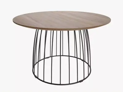 Coffee table Helena round 02 3D model