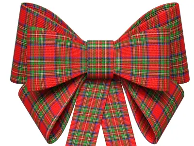 Christmas Bow Ribbon 01 Low-poly 3D model