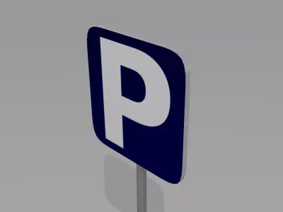 Parking sign 3D model