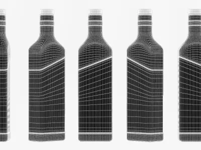 Red Label Whiskey bottle 3D model