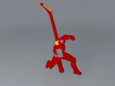 IRON MAN Guitar Free 3D model