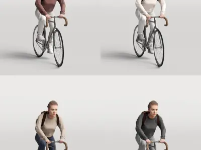 Humano Biking Woman 0820 3D model
