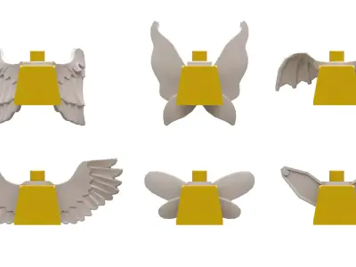 TwindBricks3D - Minifigures Wings 3D print model