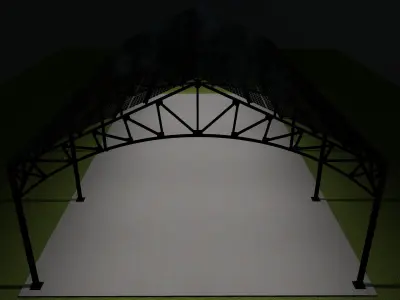 Steel Structure Warehouse - Type-6 3D model