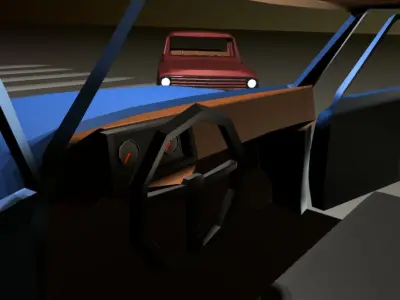 Low Poly Pickup Truck Model Low-poly 3D model