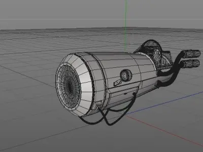 Flying Vehicle  Low-poly 3D model