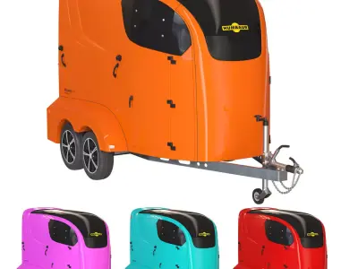 Horse trailer Humbaur Maximus Deluxe 3D model