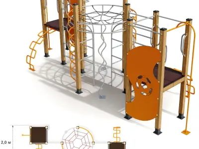 Children playground Sports ground 3D model