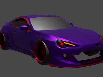 Subaru BRZ and Toyota GT86 Drift JDM Game Ready 3D print model