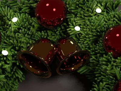 Christmas wreath 3D model 3D model