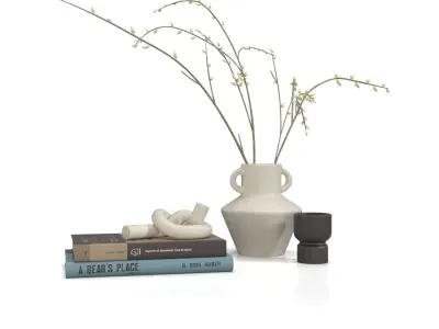 Coffee Table Decor 01 PBR 3D model