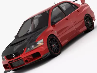 Mitsubishi Lancer Evo 9 Carbon 2007 3D model