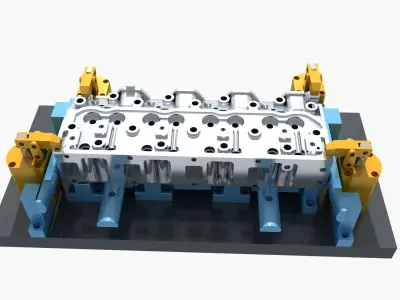  Industrial Equipment 42 - Precision Hydraulic Fixture 3D model