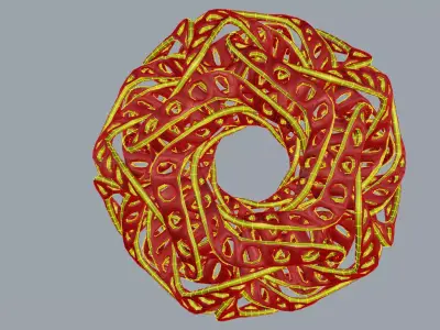 Dodecahedron Chain Free 3D print model