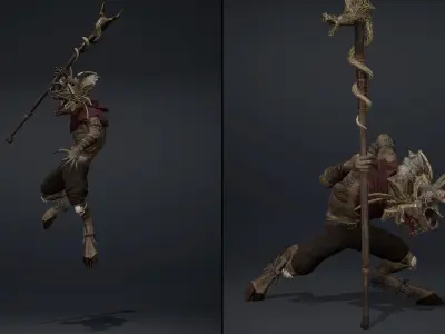 Mist Mage Arm2 Low-poly 3D model