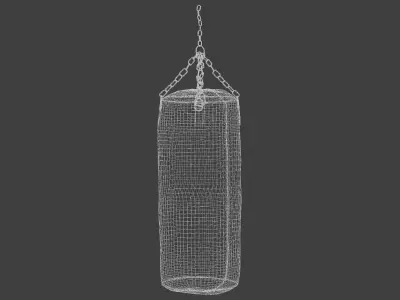 Leather Punching Bag Low-poly 3D model
